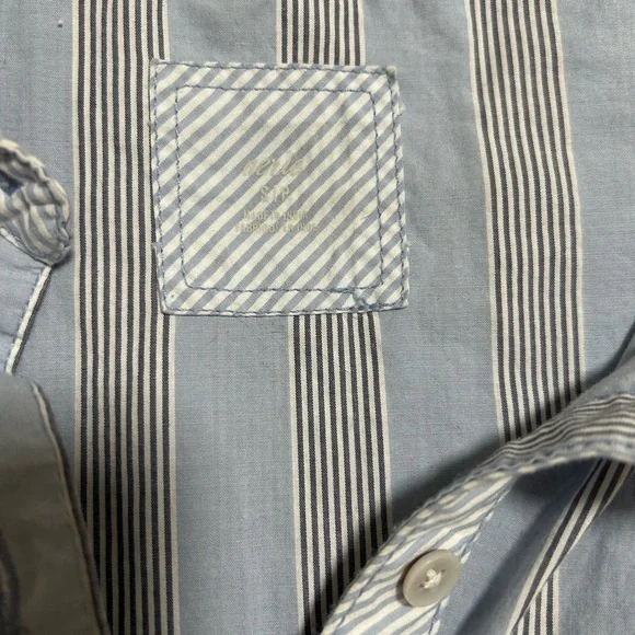 Aerie Blue Striped Button Down Shirt - Picture 3 of 4